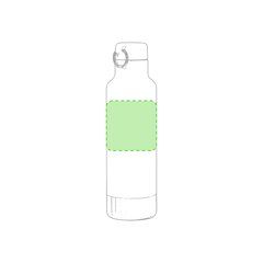Bidón Aluminio 700ml Brillante | En el frente | 70 x 70