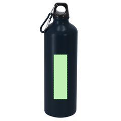 Bidón aluminio de 800 ml con mosquetón | Area 2 | 30 x 100