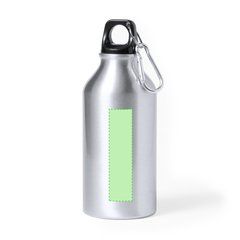 Bidón Aluminio Reciclado 400ml | Centrado en el frontal | 20 x 80