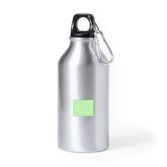 Bidón Aluminio Reciclado 400ml | Centrado en el frontal | 25 x 20