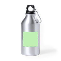 Bidón Aluminio Reciclado 400ml | Centrado en el frontal | 50 x 50