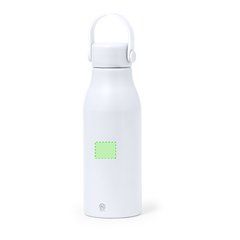 Bidón de aluminio reciclado 700ml | Centrado en el frontal | 25 x 20