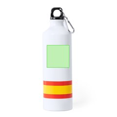 Bidón Blanco con Bandera España 800ml | En el frontal | 50 x 50