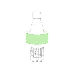 Bidón Blanco Mate 750ml con Bambú | Alrededor del bidón | 100 x 50