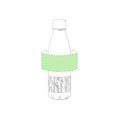 Bidón Blanco Mate 750ml con Bambú | Alrededor del bidón | 180 x 50