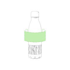 Bidón Blanco Mate 750ml con Bambú | Alrededor del bidón | 200 x 50