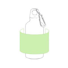 Bidón Blanco Sublimación 400ml | Alrededor del bidón | 190 x 100
