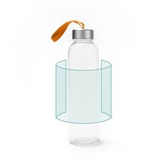 Bidón de cristal 500 ml con funda | ZONA3 | 150 x 100