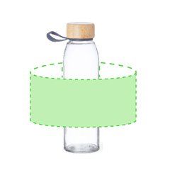 Bidón de cristal 500 ml con tapón de bambú | Area 2 | 160 x 110