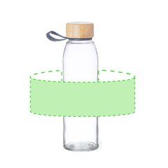 Bidón de cristal 500 ml con tapón de bambú | Area 3 | 180 x 80