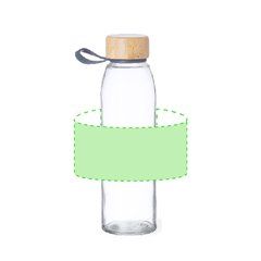 Bidón de cristal 500 ml con tapón de bambú | Area 4 | 125 x 80