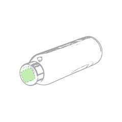 Bidón de Cristal 500ml | En el tapón | 30 x 30
