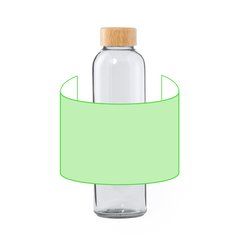 Bidón de Cristal 500ml con tapón Bambú | Alrededor del bidón | 170 x 100