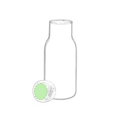 Bidón Cristal 800ml Tapón Corcho | En el tapón | 30 x 30