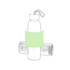 Bidón Eco de Cristal 500ml con funda | Alrededor del bidón | 150 x 100