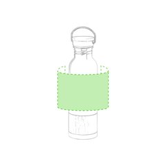 Bidón Retro 800ml Inox y Bambú | Alrededor del bidón | 210 x 60