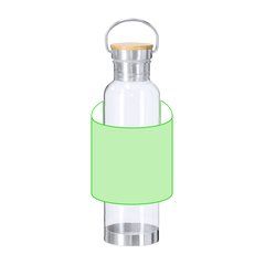 Bidón transparente RPET reciclado y base de acero | Area 7 | 100 x 100