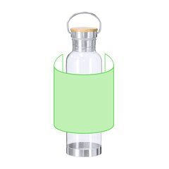 Bidón transparente RPET reciclado y base de acero | Area 8 | 125 x 120