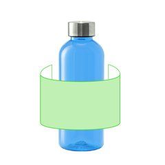 Bidón Tritán 600ml Transparente | Alrededor del bidón | 100 x 100