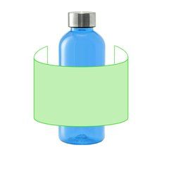 Bidón Tritán 600ml Transparente | Alrededor del bidón | 165 x 120