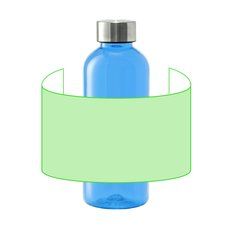 Bidón Tritán 600ml Transparente | Alrededor del bidón | 200 x 120