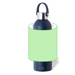 Bidón Térmico 500ml Acero Inox | Alrededor del bidón | 150 x 100