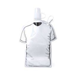 Bidón flexible de plástico forma de camiseta (500 ml) Blanco