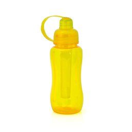 Bidón personalizado de plástico con enfriador (600 ml) Amarillo