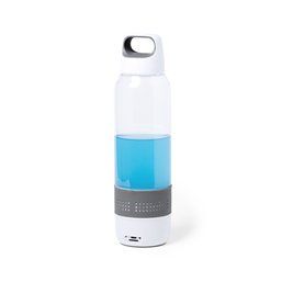 Bidón personalizado de tritán sin BPA con altavoz bluetooth (480 ml) Gris