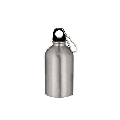 Bidón acero reciclado 500 ml con mosquetón Plat