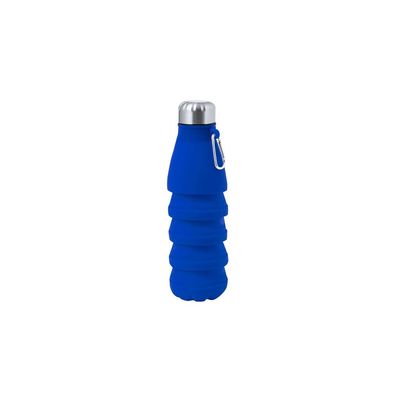 Bidón Silicona Plegable 550ml Azul
