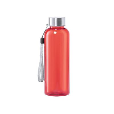 Bidón Tritán 500ml con Tapón y Cordón Roj