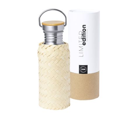 Bidón Acero Inox. 600ml y Bambú