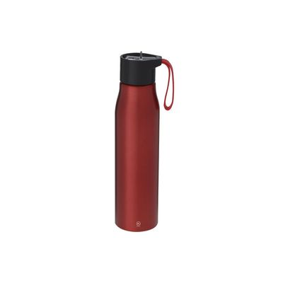 Bidón 700 ml con correa y dosificador de pajita Roj