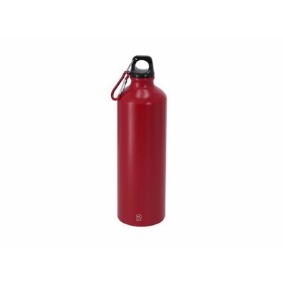 Bidón aluminio de 800 ml con mosquetón Roj