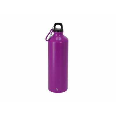 Bidón aluminio de 800 ml con mosquetón Fucsi