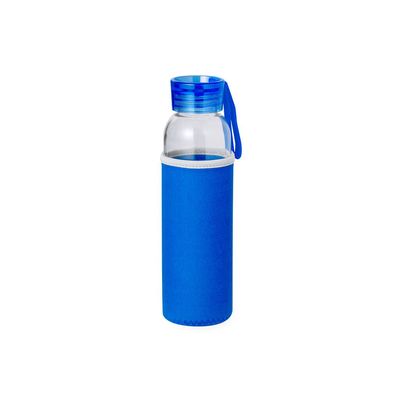 Bidón de cristal de 500 ml con tapón a rosca Azul