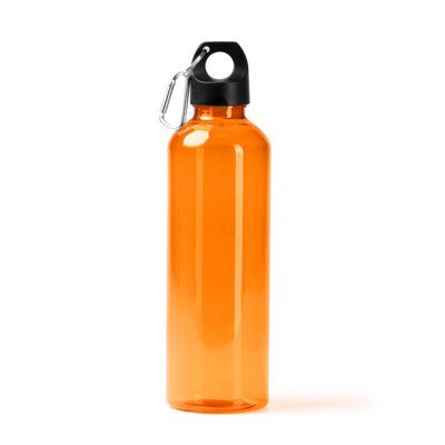 Bidón de 800 ml con asa y mosquetón Naranja Talla Única Adulto