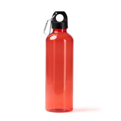 Bidón de 800 ml con asa y mosquetón Rojo
