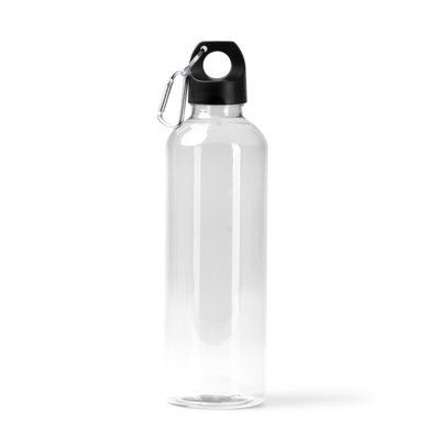 Bidón de 800 ml con asa y mosquetón Transparente