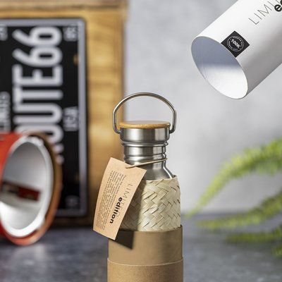 Bidón Acero Inox. 600ml y Bambú