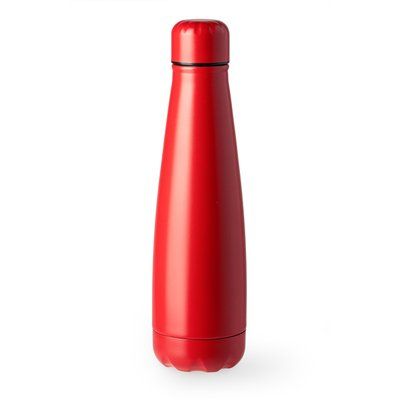 Bidón de acero inoxidable mate de 630 ml Rojo Talla Única Adulto