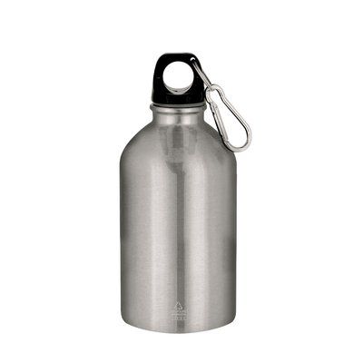 Bidón acero reciclado 500 ml con mosquetón Plat