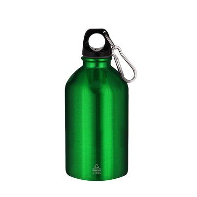 Bidón acero reciclado 500 ml con mosquetón Ver