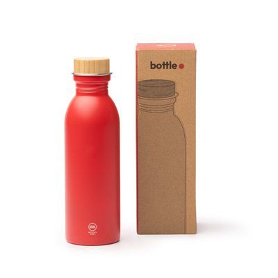 Bidón de acero reciclado con tapón de bambú
