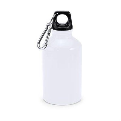 Bidón aluminio 330 ml mosquetón de color a juego