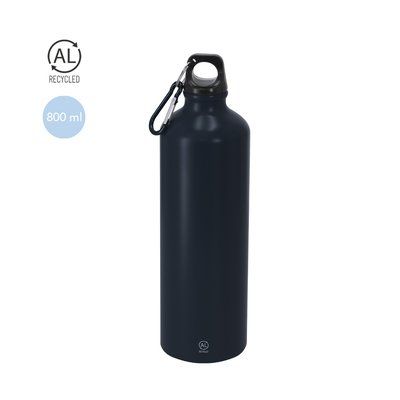 Bidón aluminio de 800 ml con mosquetón