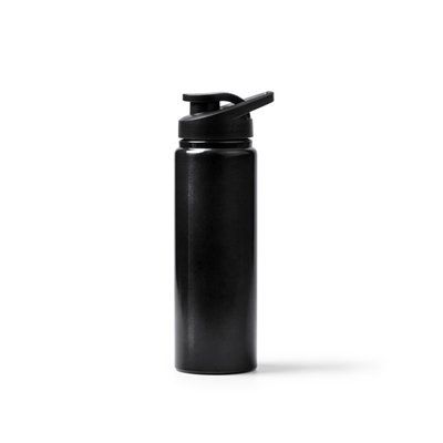 Bidón de aluminio con acabado metalizado Negro TALLA ÚNICA ADULTO