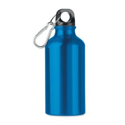 Bidón de aluminio con mosquetón (400ml) Turquesa