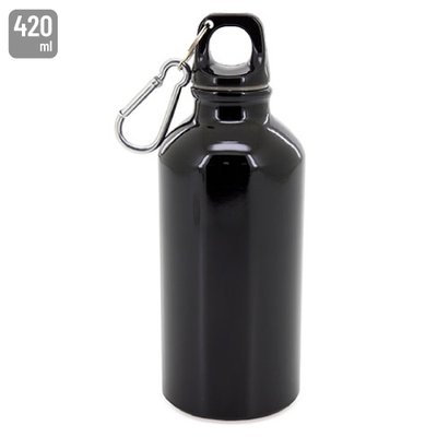 Bidón aluminio con mosquetón de 420ml